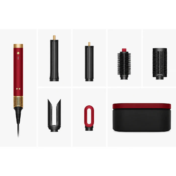 all accessories that came with the Dyson Airwrap Co-anda2x Multi-Styler Red Velvet Gold at XPRS Egypt.