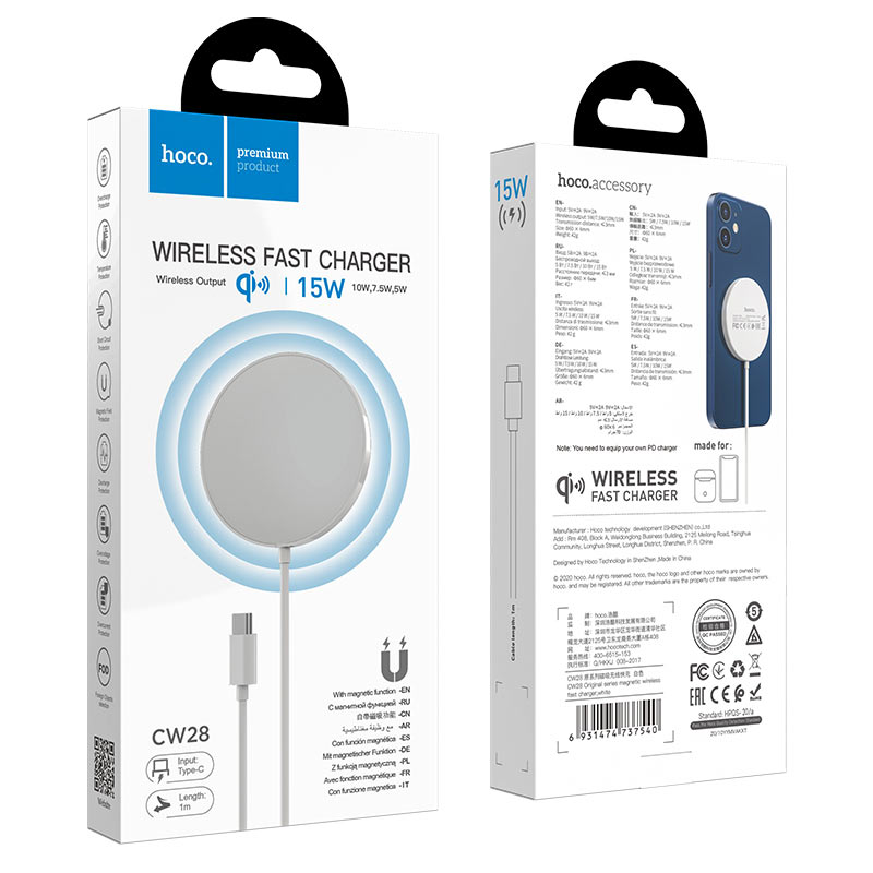 <tc>هوكو CW28 - شاحن لاسلكي 15 واط من سلسلة أوريجينال</tc>