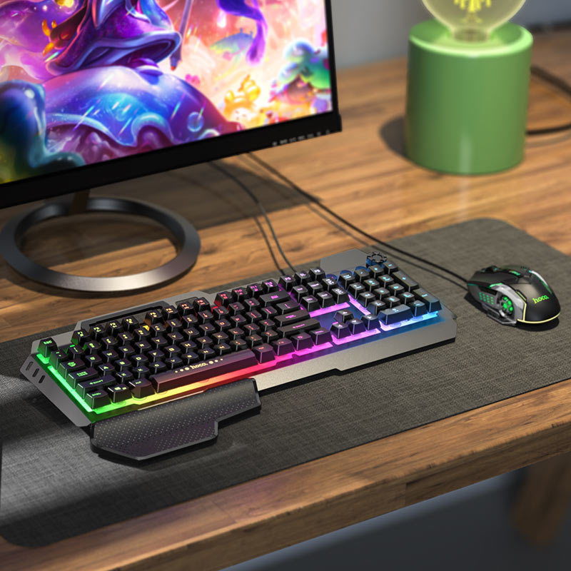 hoco Keyboard + mouse set GM12 Light and shadow RGB