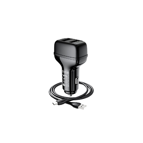 hoco Car charger Z36 Leader dual port set with cable Micro-usb - Black xprs