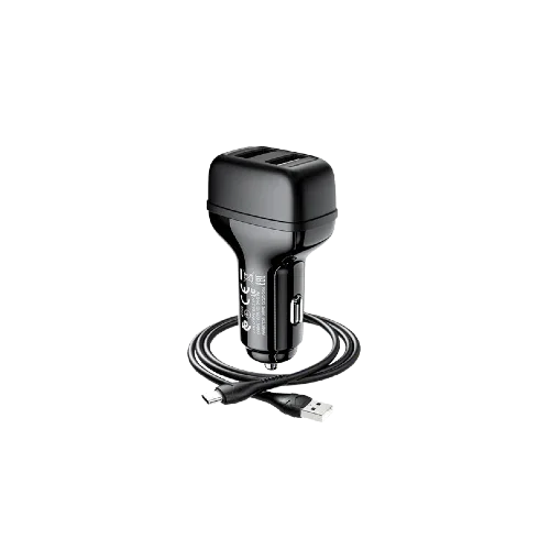hoco Car charger Z36 Leader dual port set with cable Micro-usb - Black xprs