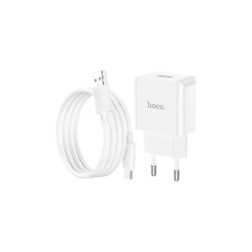 hoco Wall charger “C106A Leisure” EU cable set Type-c 1m