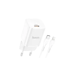 hoco Wall charger N19 Rigorous PD25W EU set with cable Type-c to Type-c 1m