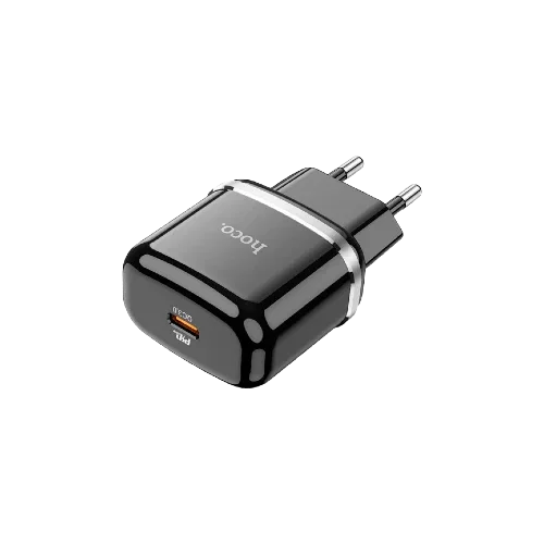 hoco Wall charger N24 Victorious PD20W EU set with cable Type-c to Lightning 1m