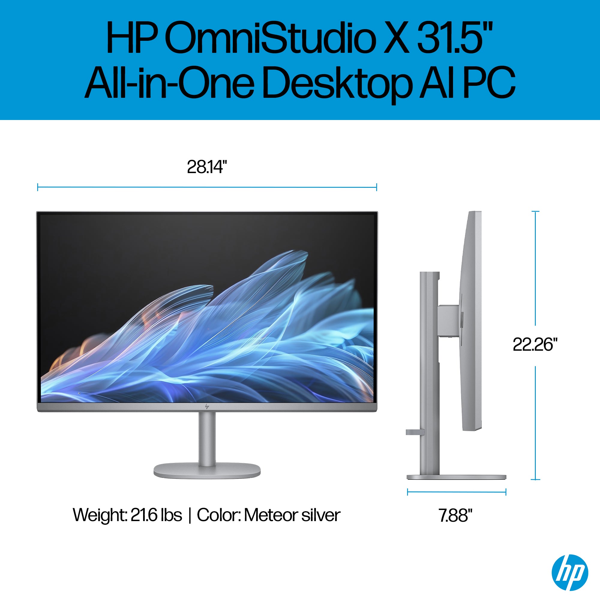 Hp OmniStudio X AI All-in-One Desktop Ultra 7 155H ,16GB , 512GB ,RTX 4050 ,31.5 inch 4K