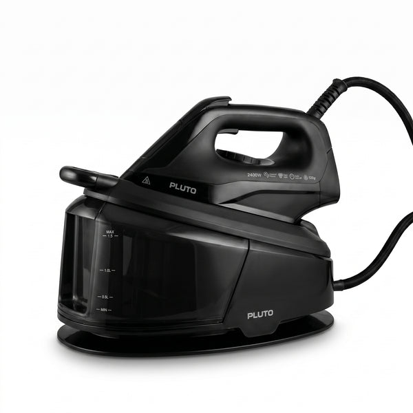 Pluto Steam Station Iron 2400 Watt 1.8 Liters - Black - PL-SS24W18L