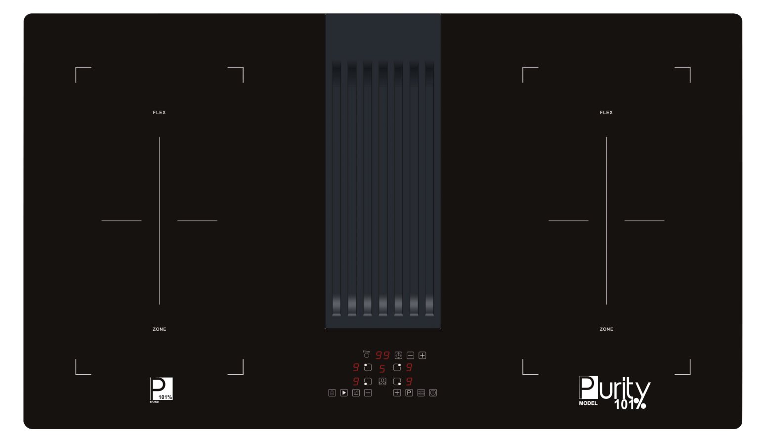 Purity Built-In Induction Electric Hob with Hood – FTS472G3QWP (90 cm)