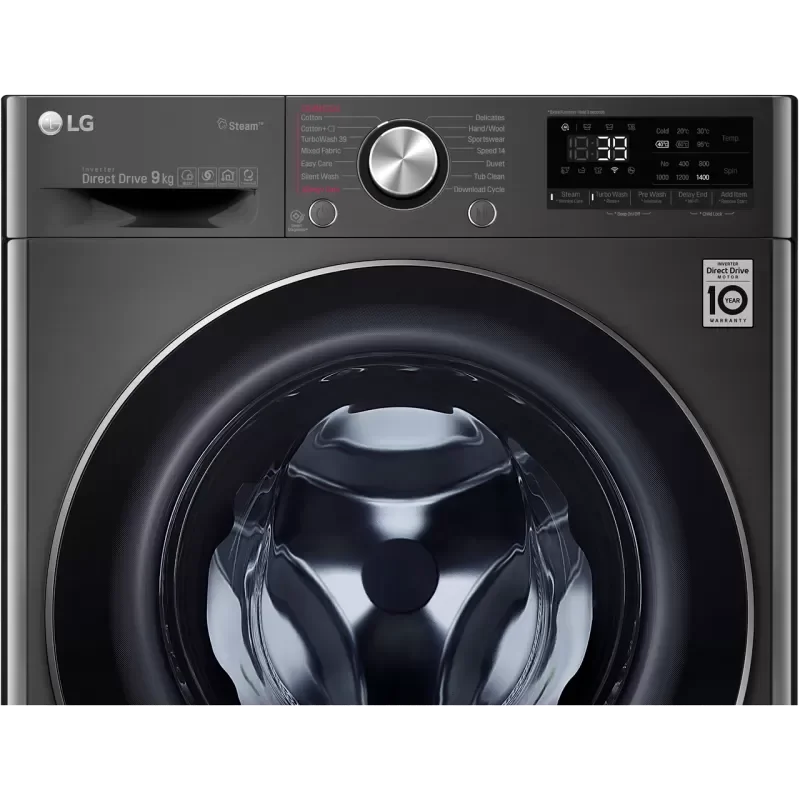 LG Front Load Vivace 9 Kg Washing Machine with AI DD Technology - Black - F4R5VYG2E
