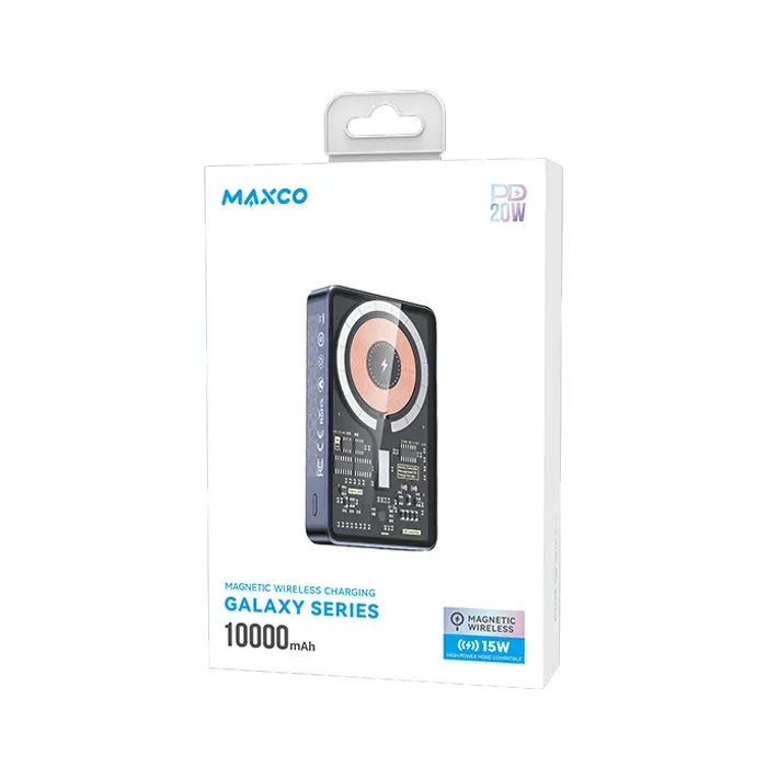 Maxco MP08 Galaxy Series 10000mAh Magnetic Wireless Charging 15W - Gray - XPRS
