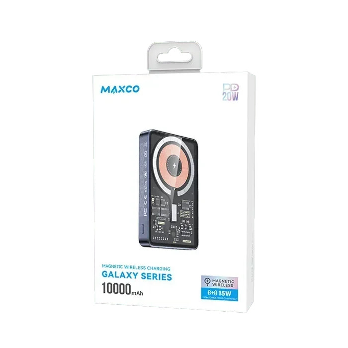 Maxco MP08 Galaxy Series 10000mAh Magnetic Wireless Charging 15W - Gray - XPRS