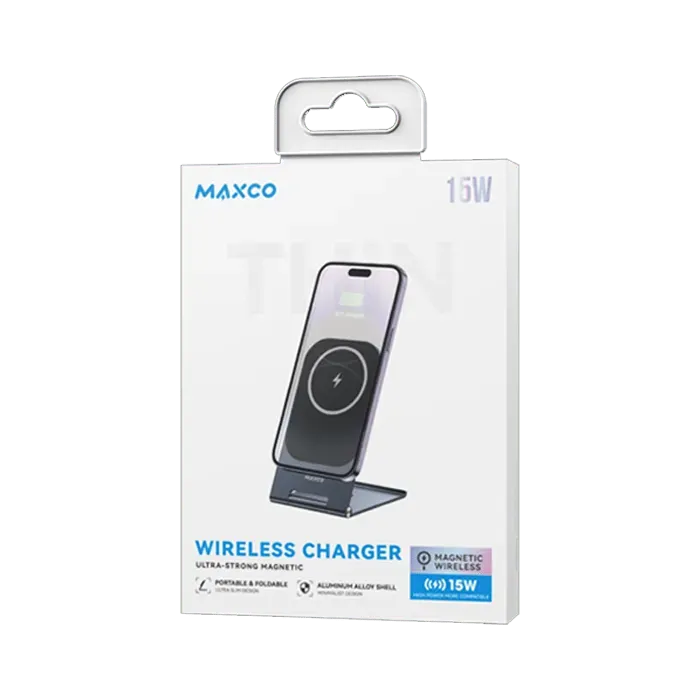 Maxco MW03 Thin Ultra-Strong Magnetic Wireless Charger 15W - Black - XPRS