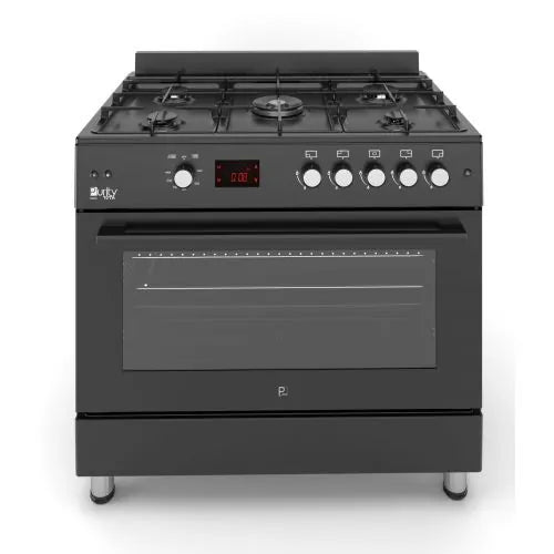Purity Free Standing Gas Cooker 90CM 5 Burners -Black - FRGG9050 BL