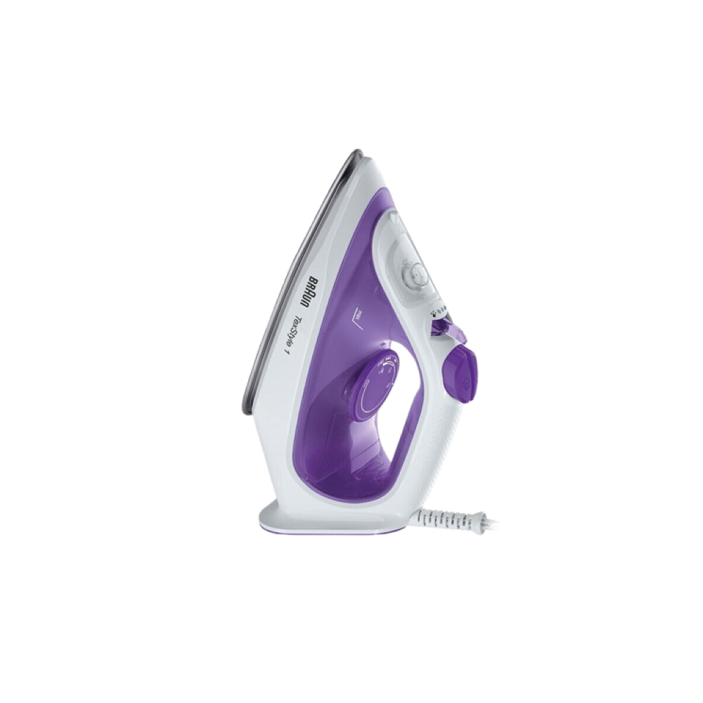 Braun TexStyle 1 Steam Iron, 2000 Watt, Purple White - SI1080VI (Use this promo code "15OFFHA" to get 15% discount)