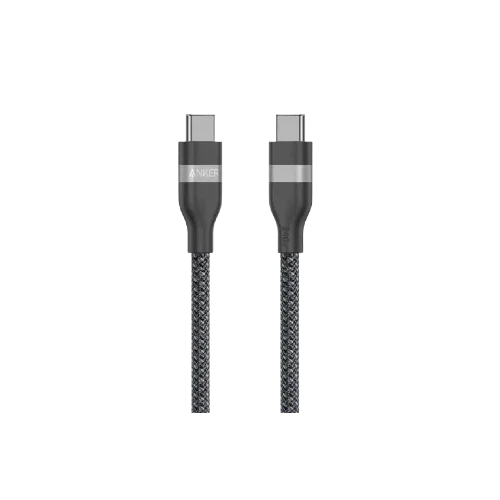 Anker USB-C to USB-C braided charging cable for phones, laptops, and gaming devices