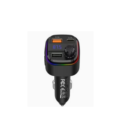 Recci RQ08 – 15W+15W Multi-Functional FM Car Charger xprs
