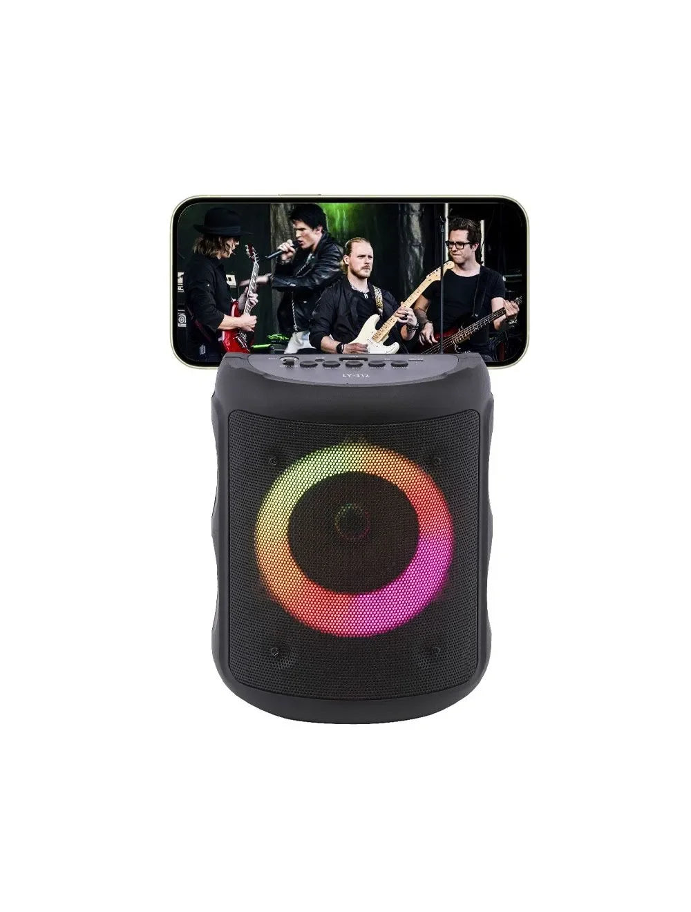 <tc>مكبر صوت محمول أسطواني قابل لإعادة الشحن من إي-ترين، بقوة 10 وات - أسود</tc>