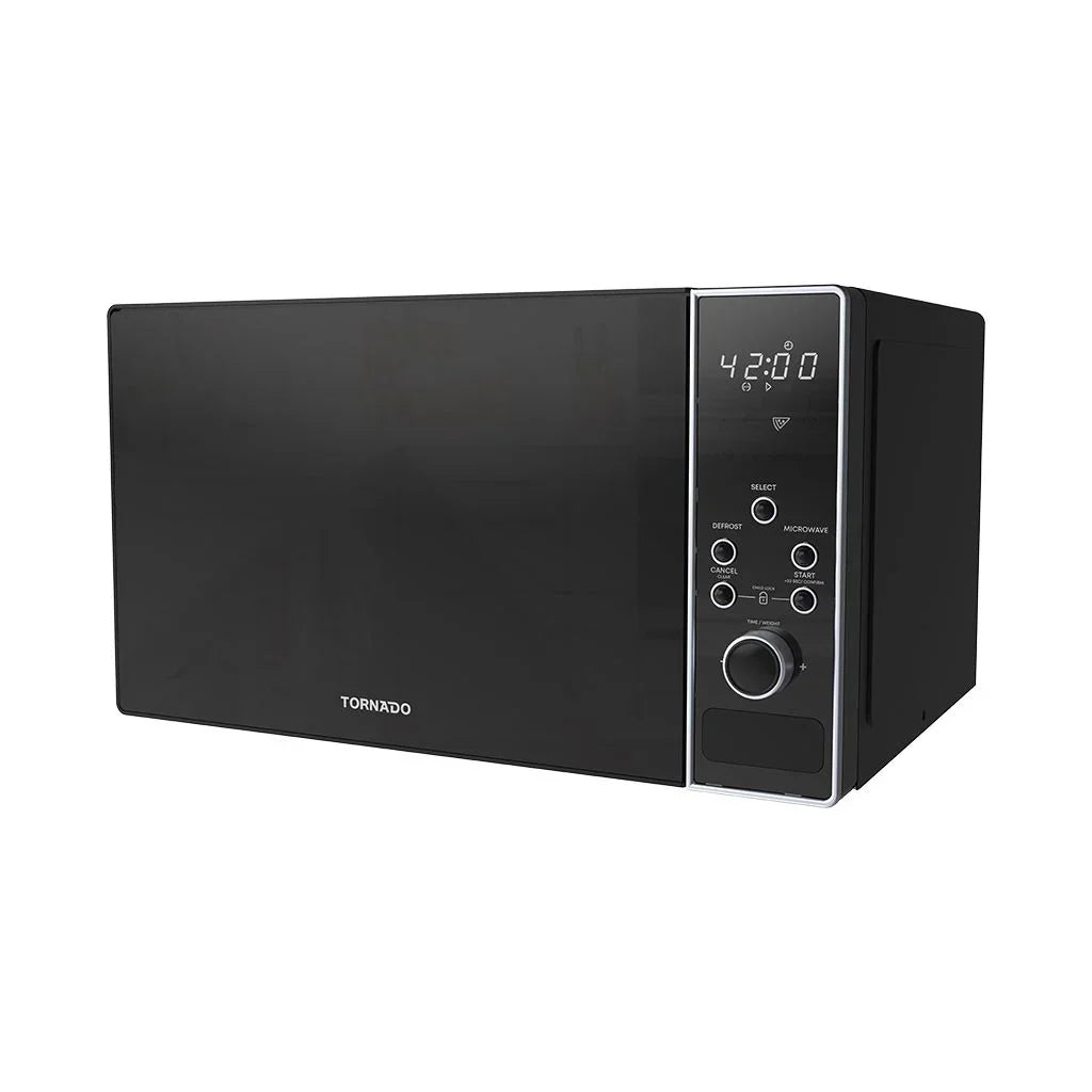 Tornado Microwave Solo 25Liter 900W 8 Menus - Black - TMDS-25EL-BKS