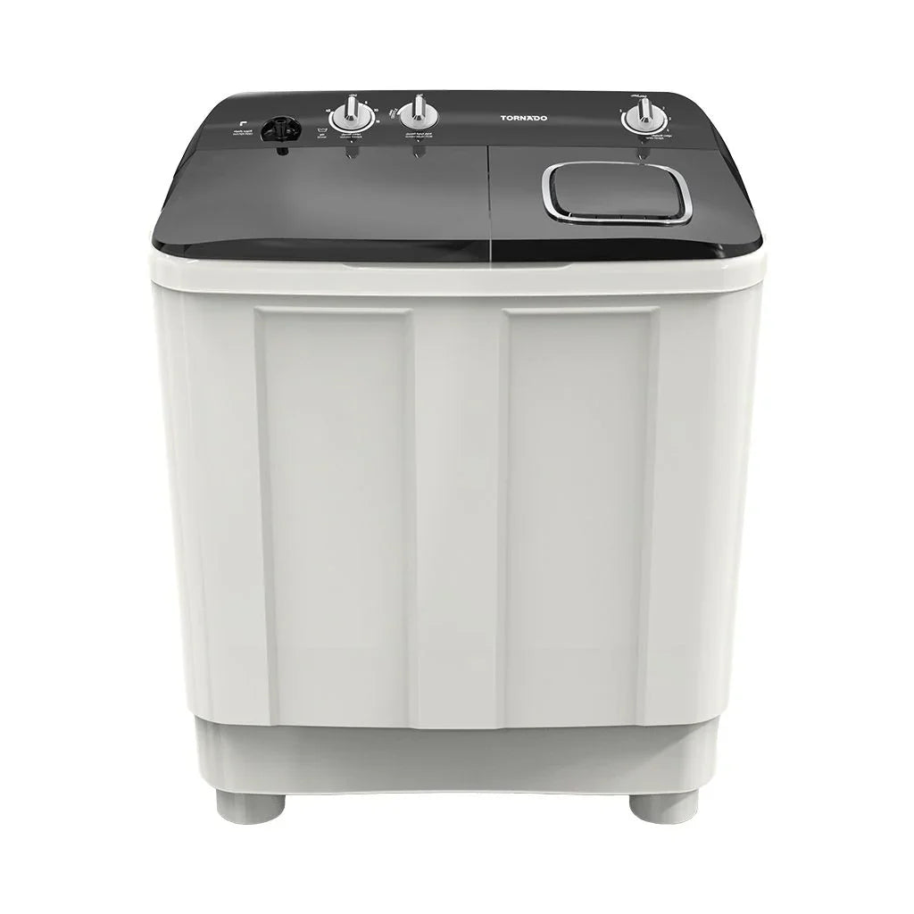 Tornado Washing Machine Half Auto 12KG - White x Black - TMH-HS12C(WK)
