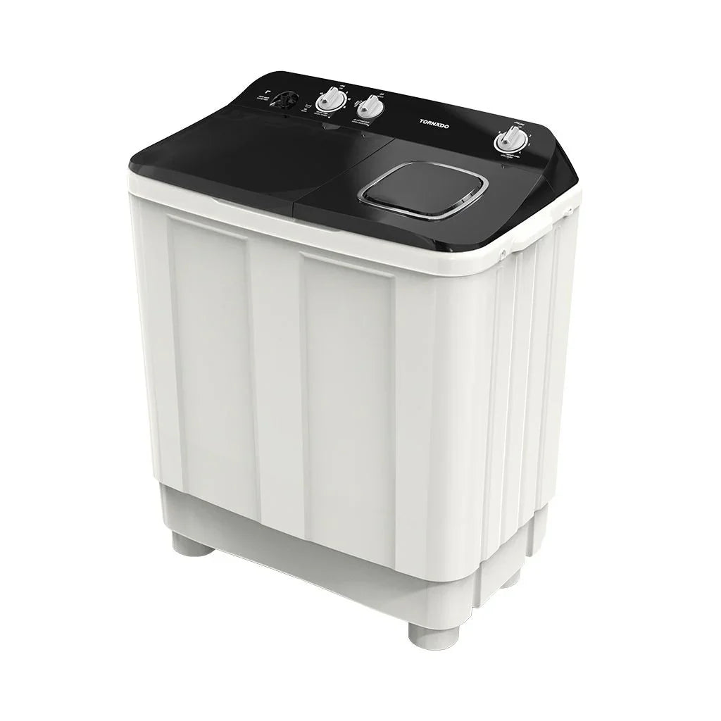 Tornado Washing Machine Half Auto 12KG - White x Black - TMH-HS12C(WK)