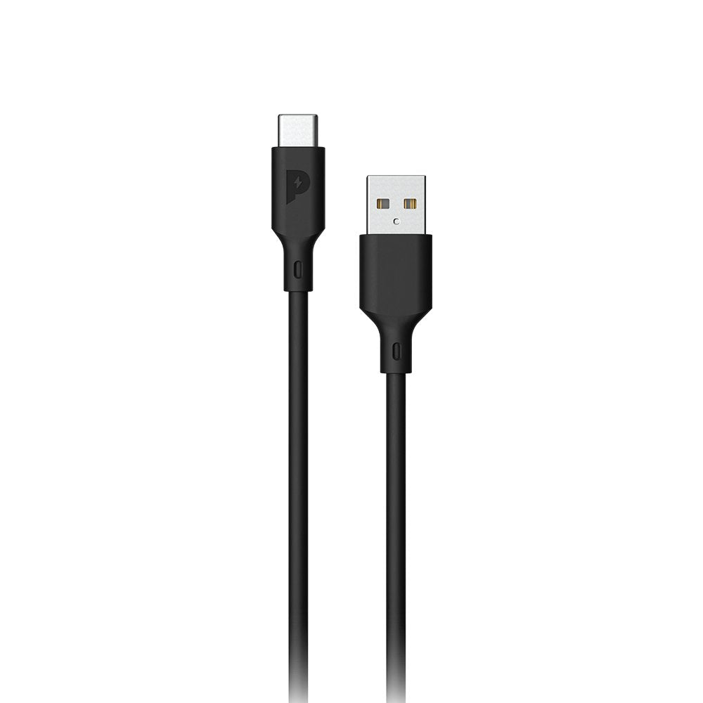 Powerology PVC USB-A to Type-C Cable 1.2M - Black - XPRS