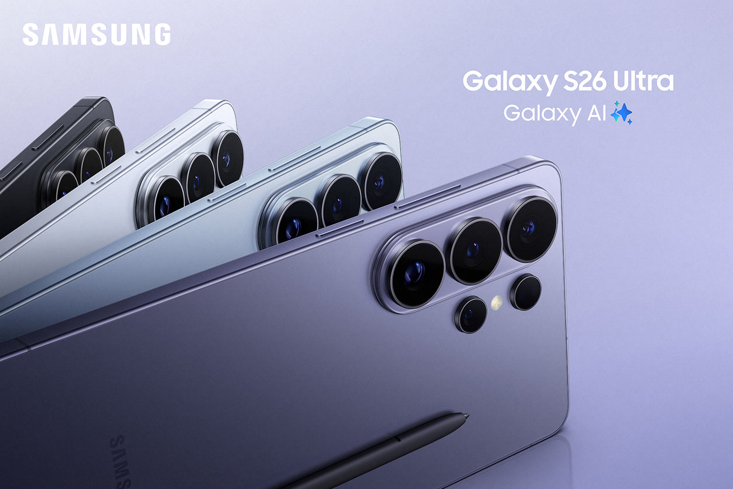 Samsung Galaxy S26 Ultra Kenya official product image with S Pen titanium silver blue at Galaxy Brand Store