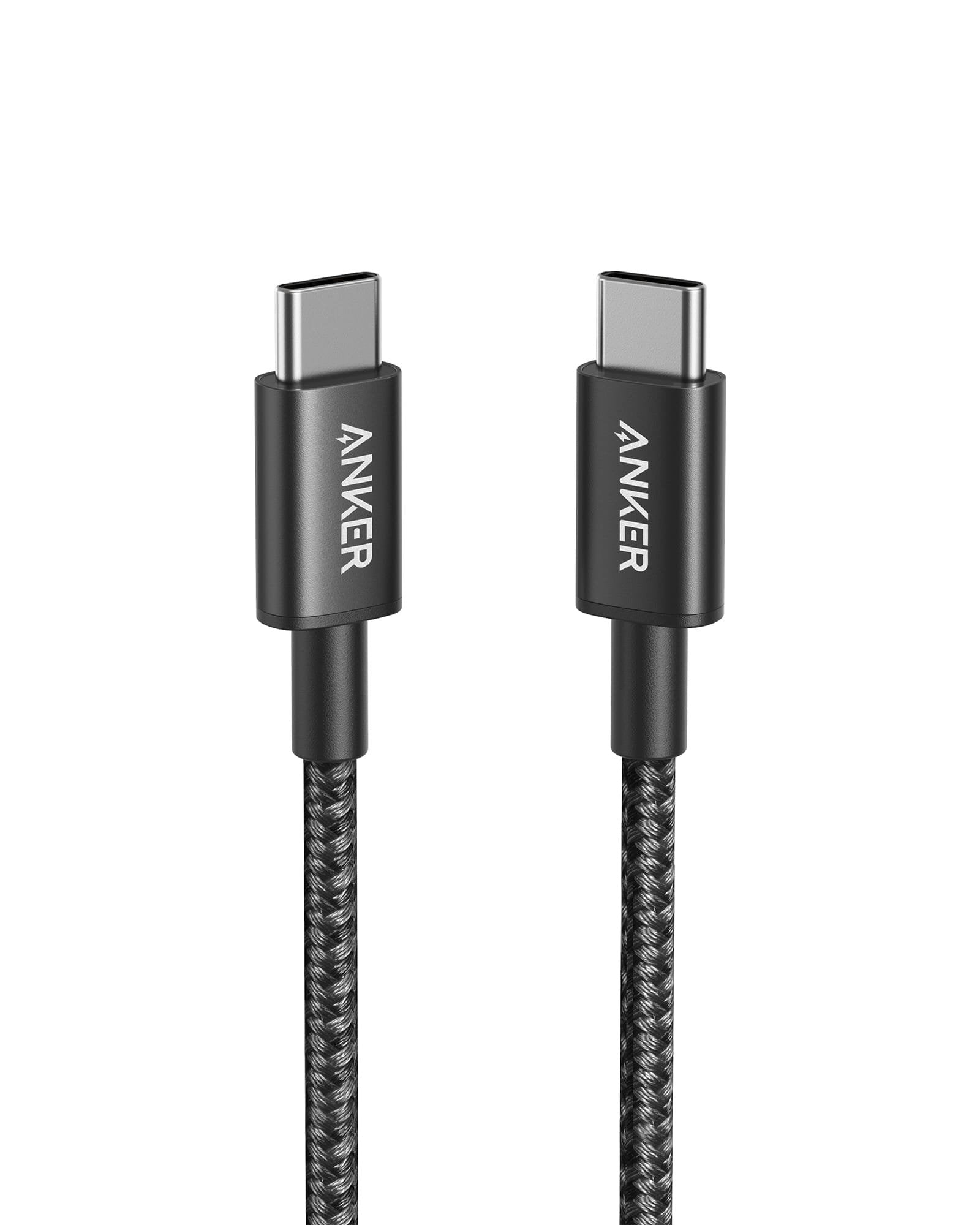 <tc>كابل Anker Nylon 322 USB-C إلى USB-C - 3.3 قدم - 60 وات - أسود</tc>