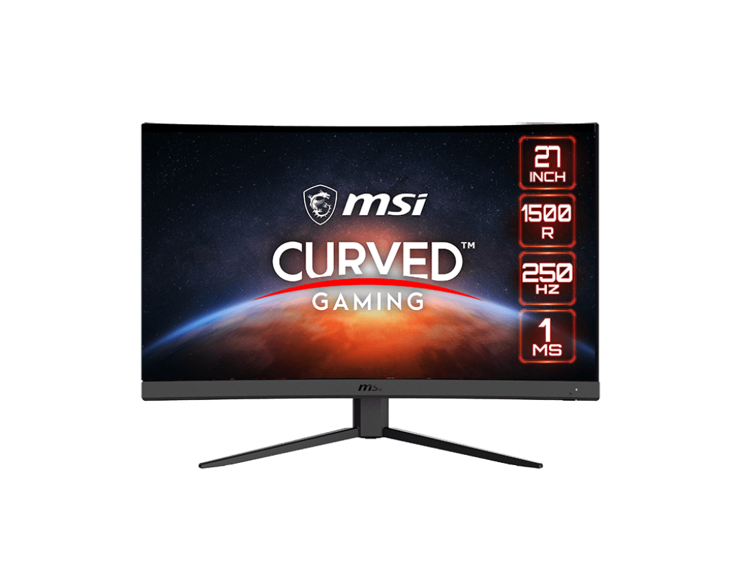 <tc>شاشة ألعاب منحنية MSI G27C4X مقاس 27 بوصة، بدقة 1920 × 1080 (FHD)، ووقت استجابة 1 مللي ثانية، ومعدل تحديث 250 هرتز</tc>