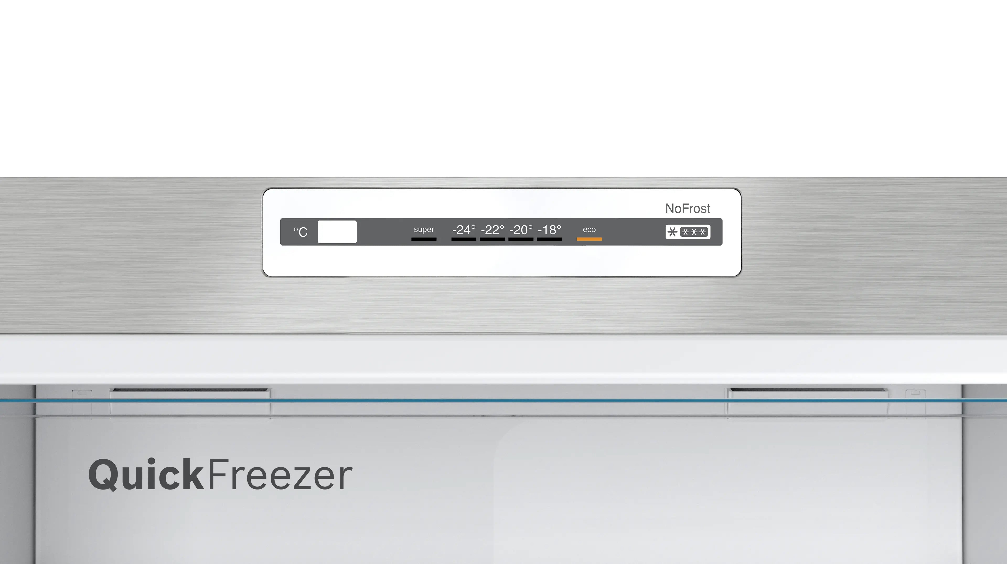 Bosch Serie 2 Refrigerator 328L, No-Frost, Inverter, Stainless Steel (KDN43NL2E8)
