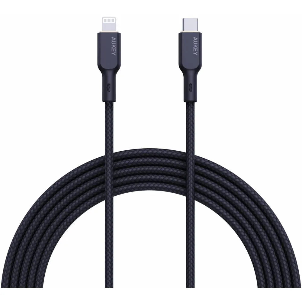 AUKEY Circlet CL USB-C to Lightning Cable, 1.8 Meter, Black - CB-NCL2-BK