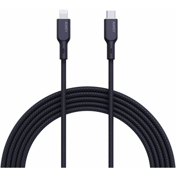 <tc>كابل AUKEY Circlet CL منفذ تايب سي إلى لايتنينج بطول 1.8 متر، لون أسود - CB-NCL2-BK</tc>