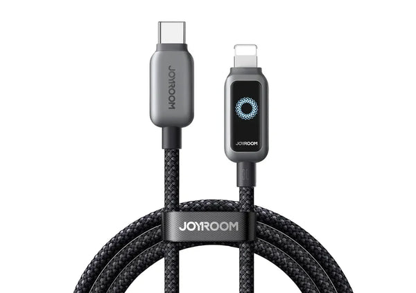 <tc>كابل JOYROOM S-A55 StarFlight بقدرة 30 واط، بمنفذي USB-C وLightning، بطول 1.2 متر - أسود</tc>