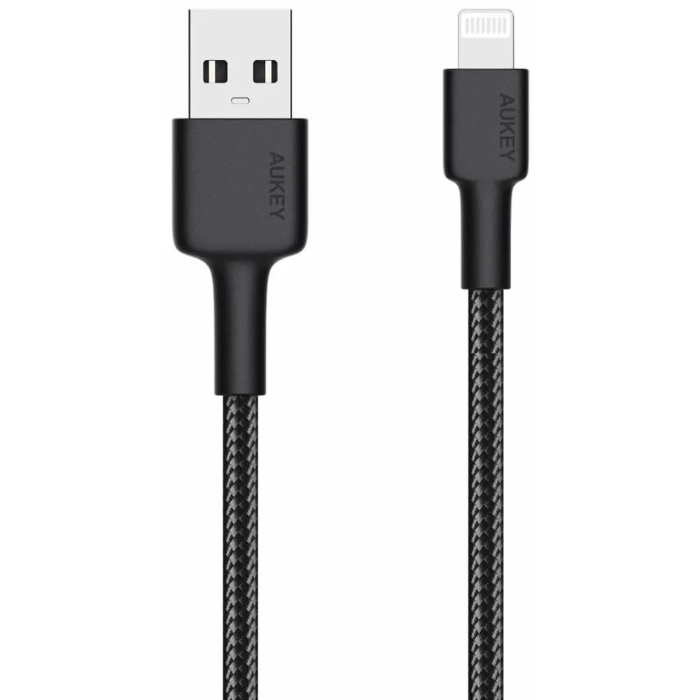 AUKEY USB-A to Lightning Cable, 0.9 Meter, Black - CB-BAL7-BK