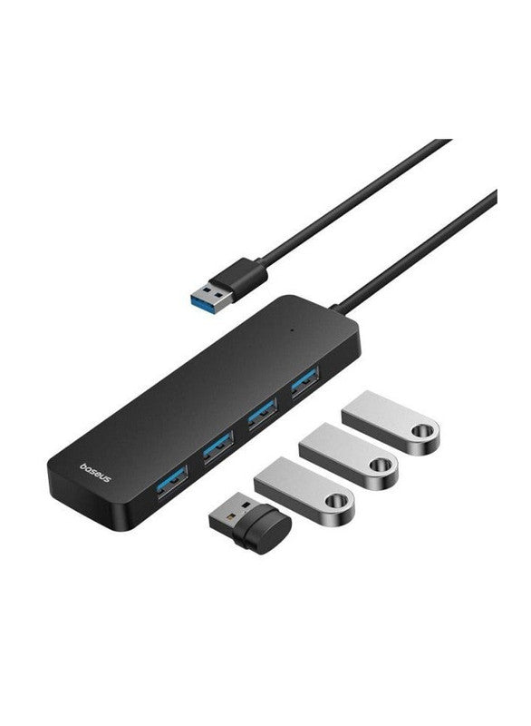 <tc><br>جهاز تحويل USB باسوس الترا جوي Series Lite 100 سم - أسود</tc>