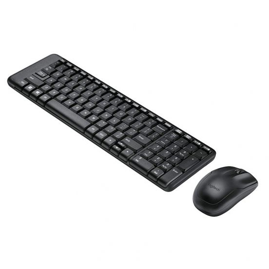 <tc>مجموعة لوحة المفاتيح والماوس اللاسلكية Logitech MK220 - باللون الأسود</tc>