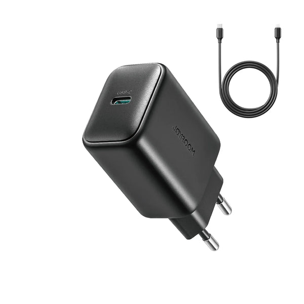 JOYROOM JR-TCF23 network charger USB-C 25W SFC / PPS / PD with Cable C to C - Black