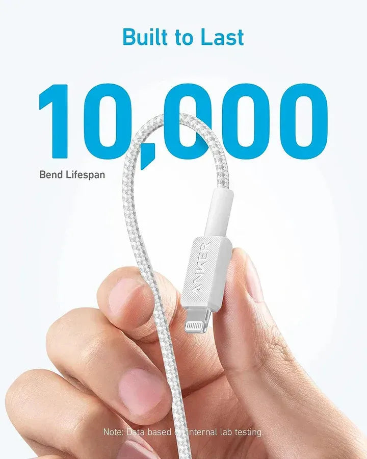 Anker Cable 322 USB-C to Lightning (3ft Braided) | A81B5H21 - White - XPRS