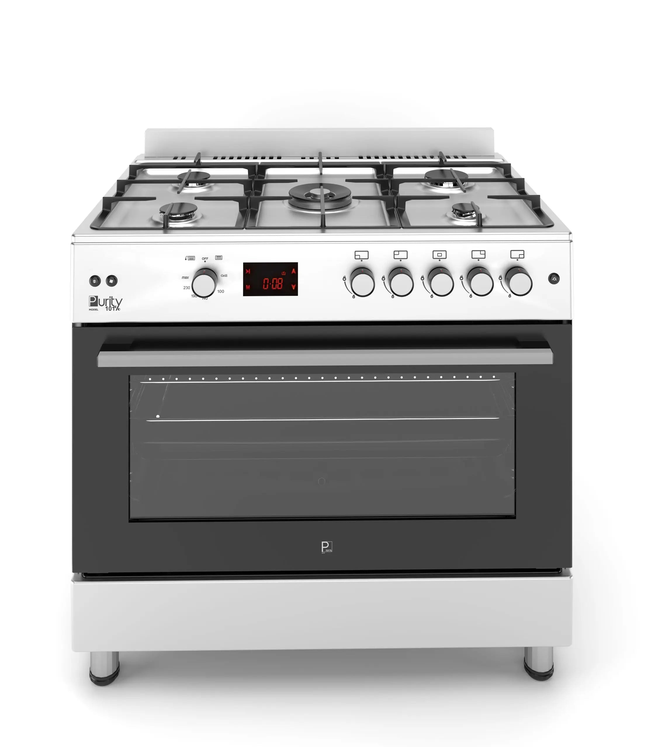 Purity Free Standing Gas Cooker 60*90 CM 5 Burners Cast Iron FRGG9050