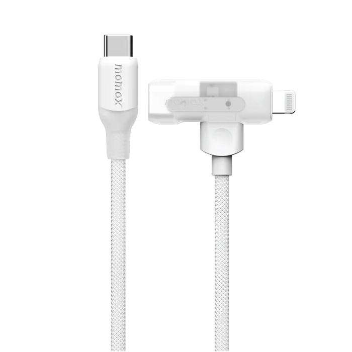 Momax 1-Link Flow Duo USB-C to USB-C & Lightning Braided Cable 60W 1.5m