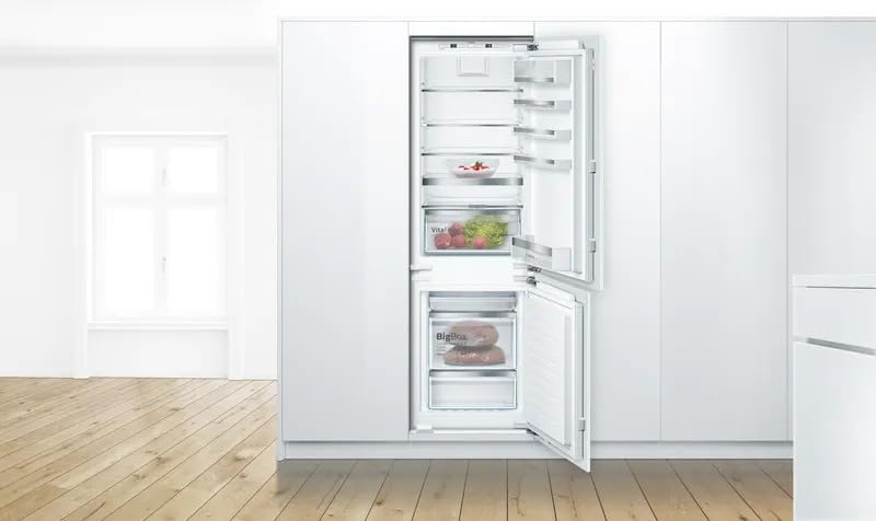Bosch Series 6 Built-in Combi Digital Refrigerator - White - KIN86AF3M8