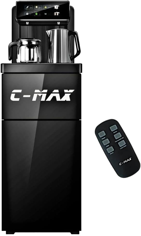C-Max Smart Water Dispenser with Digital Touch Panel Tea Maker, Electric Kettle Bottom Loading Design, Black