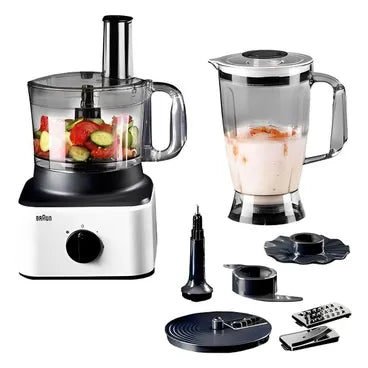 Braun Food Processor, 750 Watt, 2.1 Liter, White Black - FP 0132