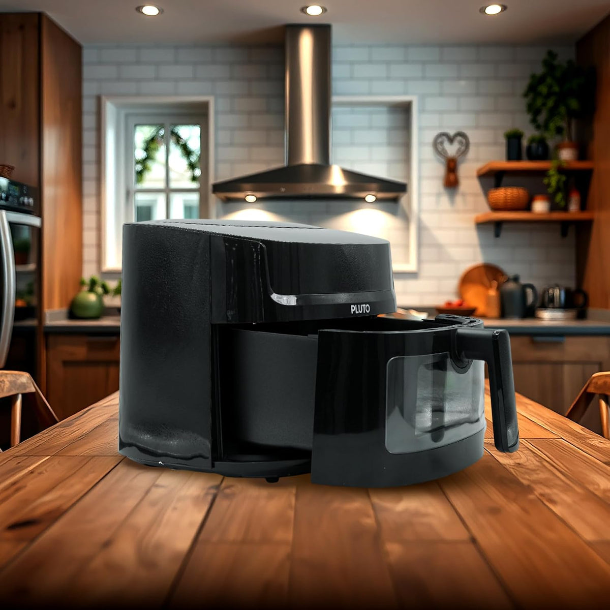 Pluto Air Fryer 1800W Digital 7.2 Liter Capacity - Black - PL-AF180072