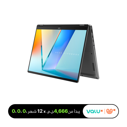 <tc>أسوس فيفوبوك 14 فليب أوليد بشاشة لمس مقاس 14 بوصة - معالج ألترا 7 256V - رامات 16 جيجابايت - هارد 512 جيجابايت SSD - كارت شاشة انتل Arc - ويندوز 11</tc>