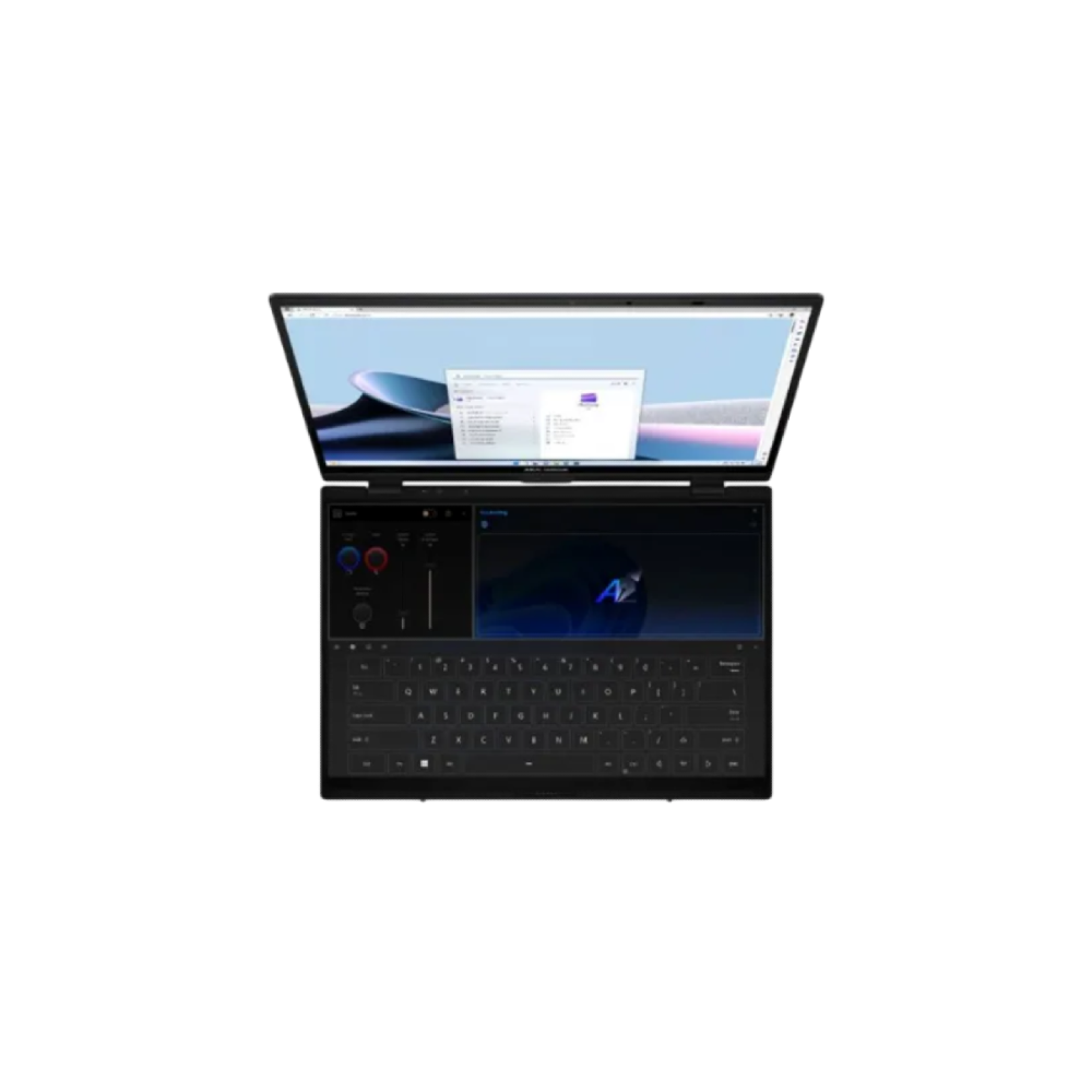ASUS Zenbook DUO 2024 Laptop UX8406MA Core Ultra 7 155H 16GB LPDDR5X 1TB SSD Intel Arc Graphics 14” 3K OLED Touch Win11 - Sleeve Included - Inkwell Grey