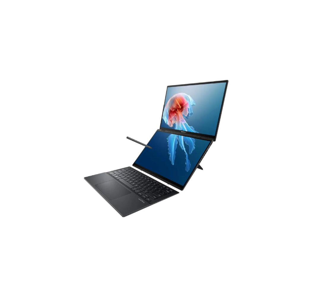 ASUS Zenbook DUO 2024 Laptop UX8406MA Core Ultra 7 155H 16GB LPDDR5X 1TB SSD Intel Arc Graphics 14” 3K OLED Touch Win11 - Sleeve Included - Inkwell Grey