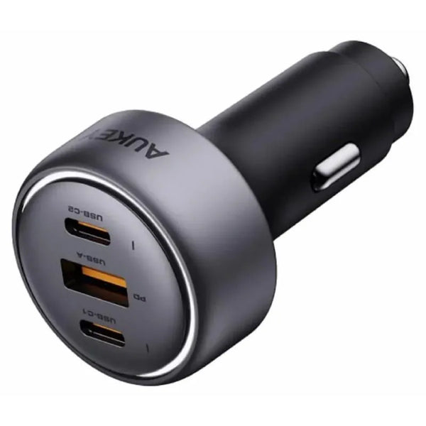 <tc>شاحن سيارة AUKEY Pathfinder Mix 3 (منافذ USB-A و USB-C)، 3 منافذ، 66 واط، رمادي - CC-P1-GY</tc>