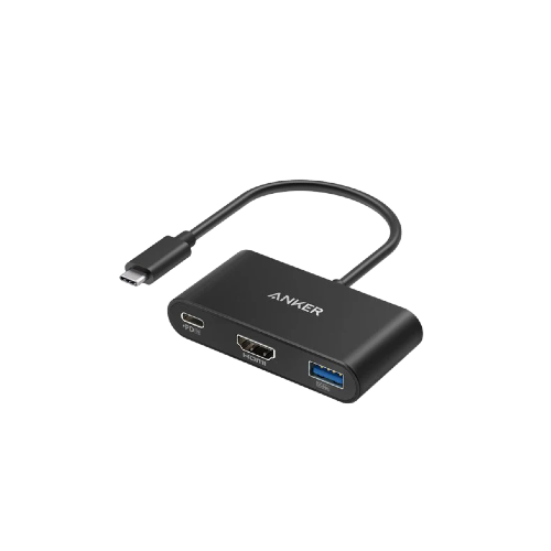 Anker PowerExpand 3-in-1 USB-C PD Multi-Function Hub with 4K HDMI 100W PD Adapter - Black