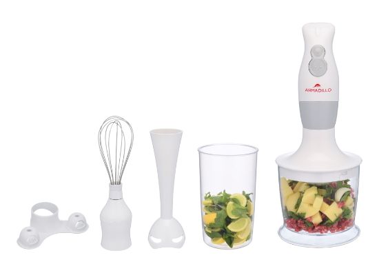 Armadillo Multi-Function Hand Blender - 1000 Watt, White Stainless