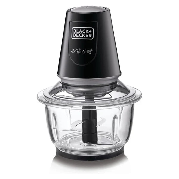 Black&Decker Multi-Function Vertical Chopper With Glass Bowl 400W - Black -GC400-B5