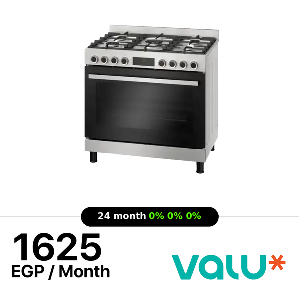 Bosch Series 8, Gas cooker, 5 Burners, 90 cm, Stainless steel – HIZ5G7W51S